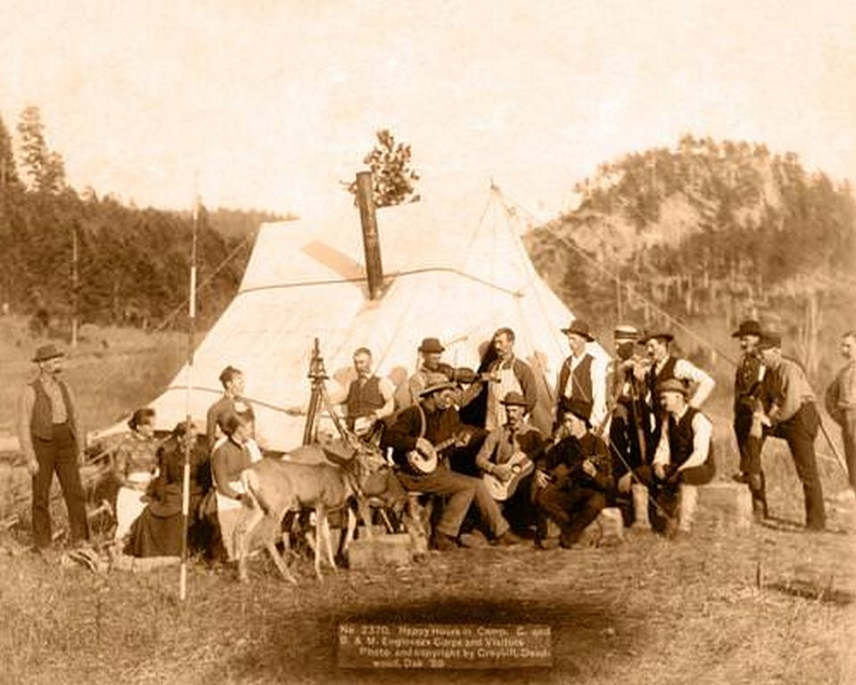 Happy Hours in Camp G, & B.M, Deadwood, SD, 1889