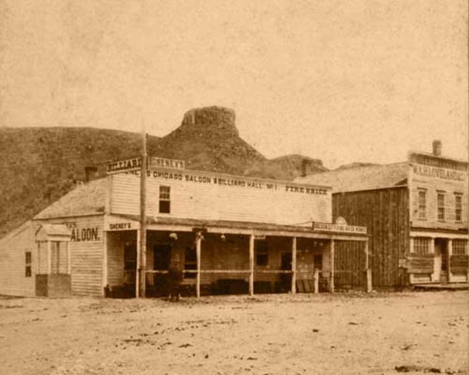 Cheney’s Chicago Saloon and Billiard Hall and the Golden City Fire Brick Works. Golden, Colorado, 1868