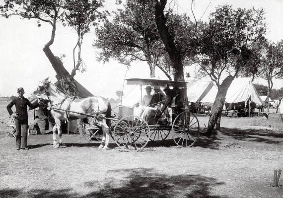 A Horse Drawn Surrey at the Fort Worth Fencibles, 1895