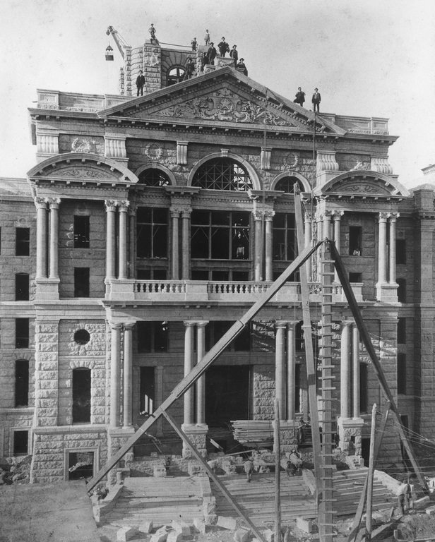 Tarrant County courthouse construction, Fort Worth, Texas, 1894