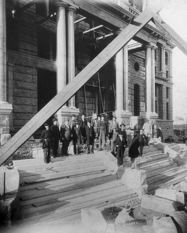 Tarrant County courthouse construction, 1894