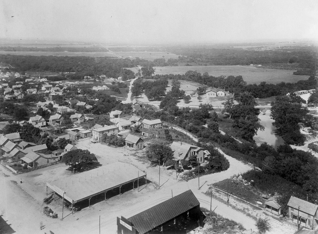 Panoramic view of downtown Fort Worth, Texas looking west, 1890