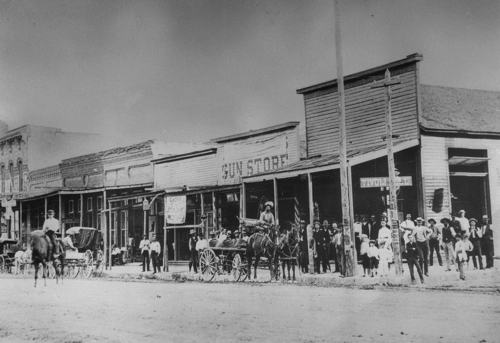 Businesses on Houston Street, Fort Worth, Texas, 1876