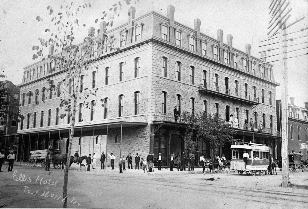 Ellis Hotel, 3rd Street and Throckmorton Street, Fort Worth, Texas, 1888