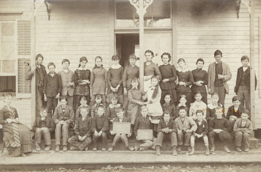 Clara Burnham's Elementary School Class, 1883