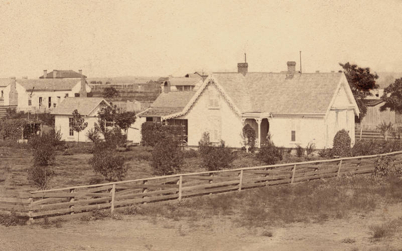 Homes of Dr. E.J. Beall and Captain J.C. Terrell, 1875