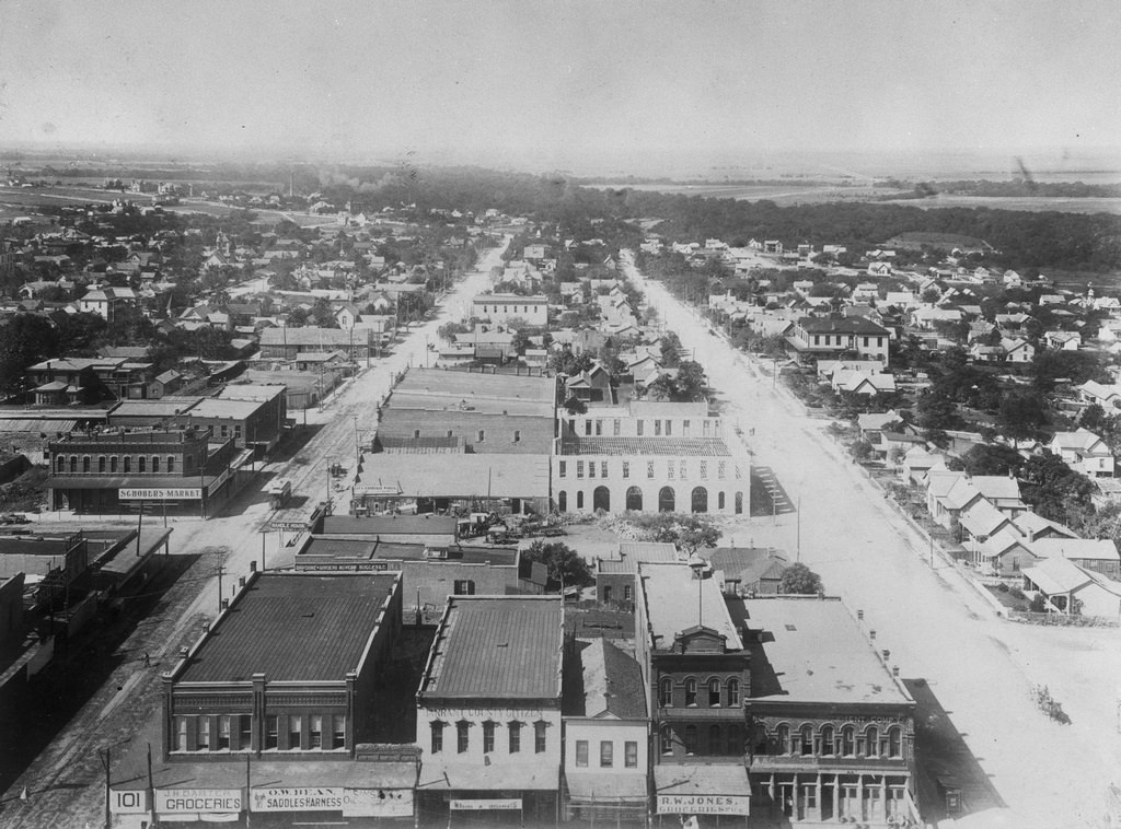 Panoramic view of downtown Fort Worth, Texas, 1890