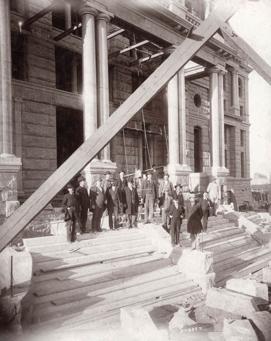 Construction of Tarrant County Courthouse, 1891