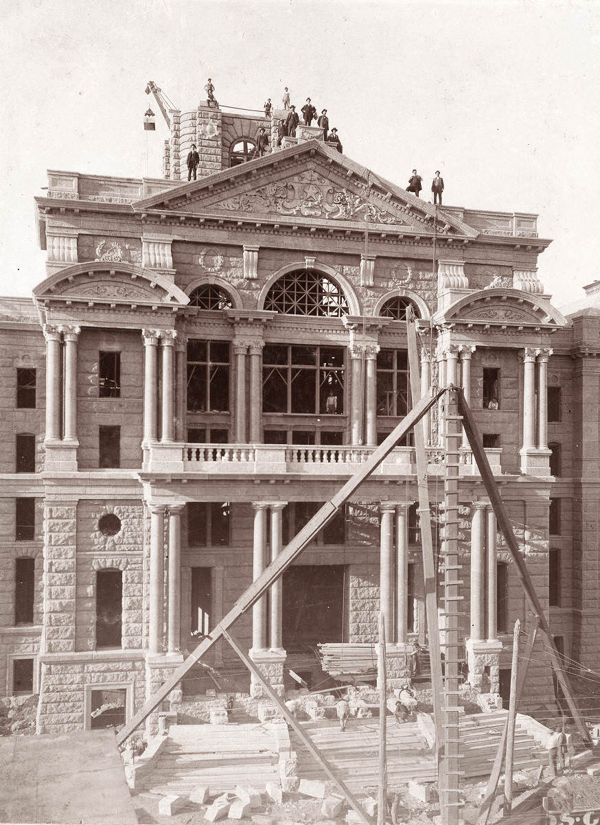 Construction of the Tarrant County Courthouse, 1892