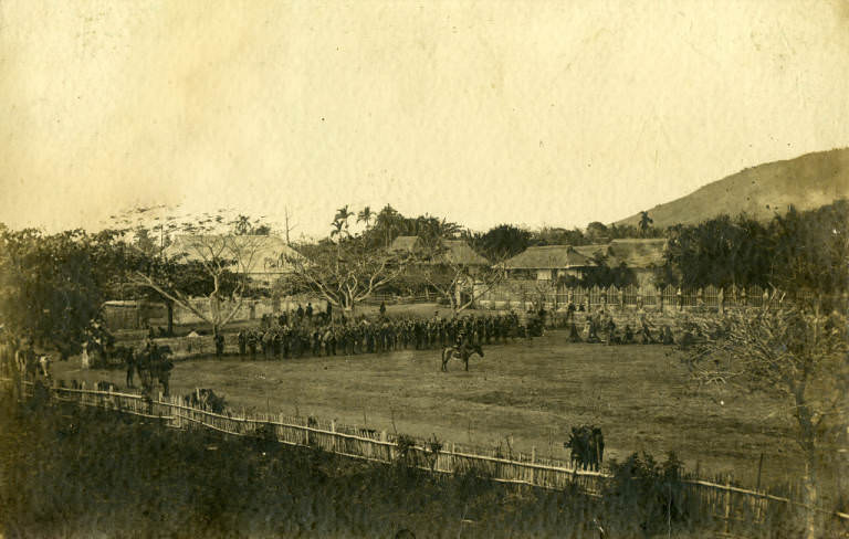 Troops at Drill, 1899