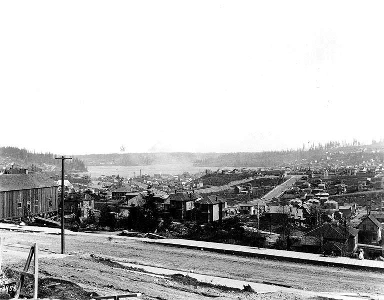 Lake Union and Seattle from the south, 1890