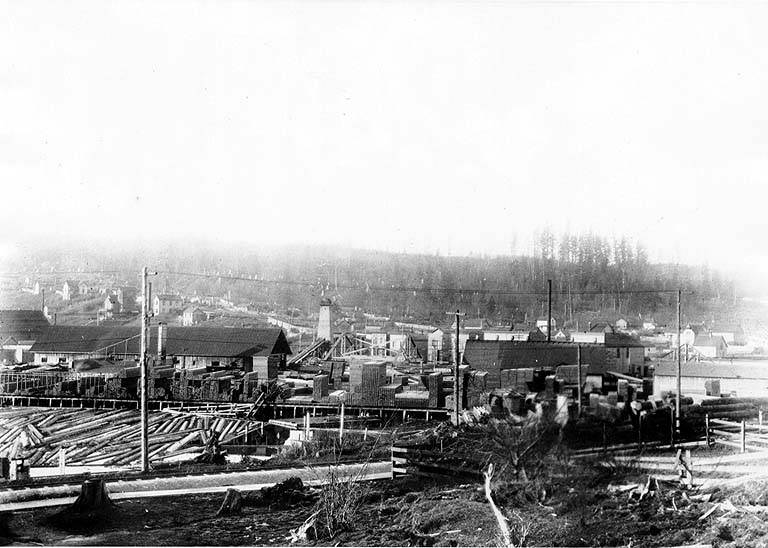 Fremont lumber mill operation, possibly the Bryant Lumber Mill, 1895