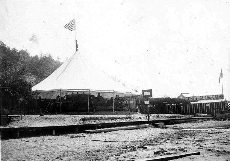 Merry-go-round, West Seattle beach, 1899