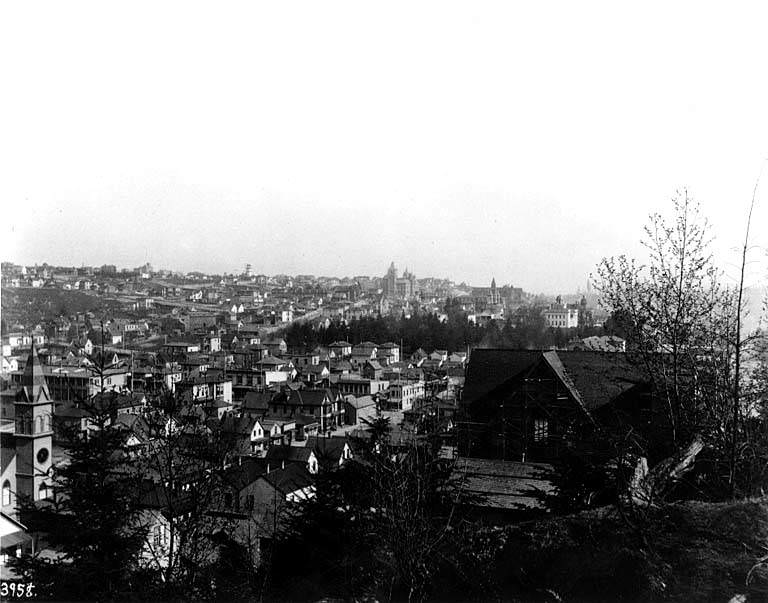 Panorama from Denny Hill, 1890