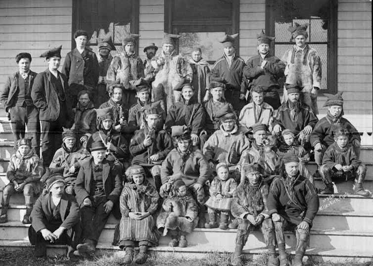 Sami reindeer herders of the Lapland-Yukon Relief Expedition, 1898