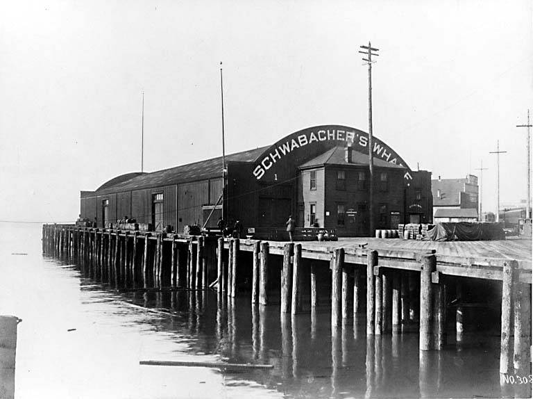 Schwabacher's Wharf, foot of Union Street, 1890