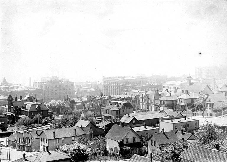 Seattle, looking west from the King County Court House, 1894
