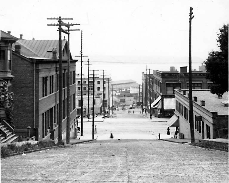 Seneca Street, looking toward the waterfront, 1894