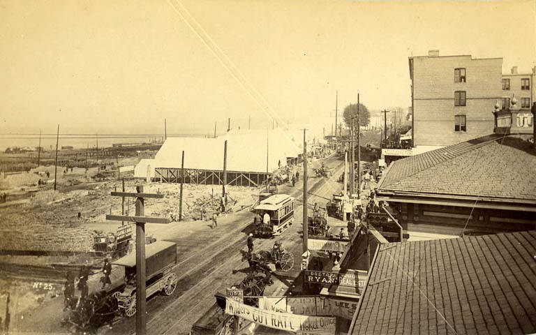 2nd Avenue from Cherry Street after the Seattle fire of June 1889