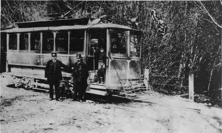 Streetcar at University Way NE and NE 52nd Street, University District, 1897