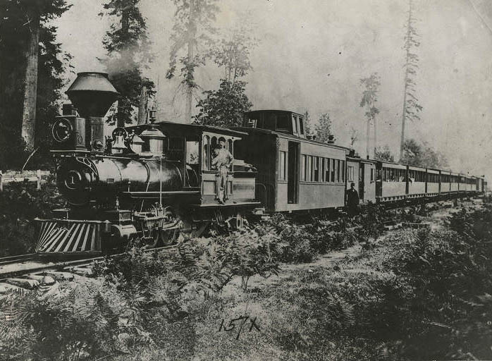 First trip of Seattle and Walla Walla Railroad, March 7, 1877