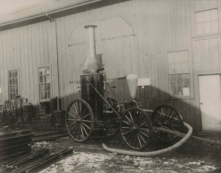 Seattle's first fire engine, 1879