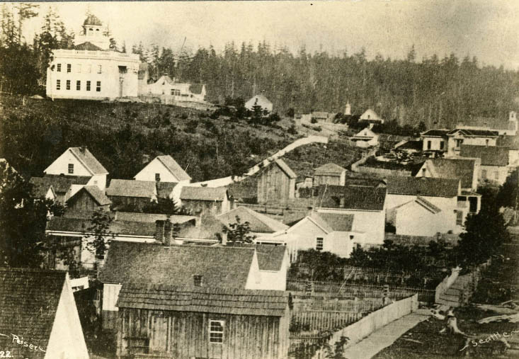 Territorial University from near 3rd Ave. and Union Street, 1878