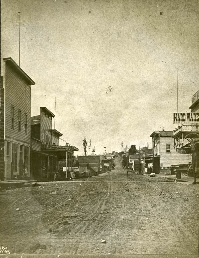 View north from 1st Ave. and Cherry, 1870