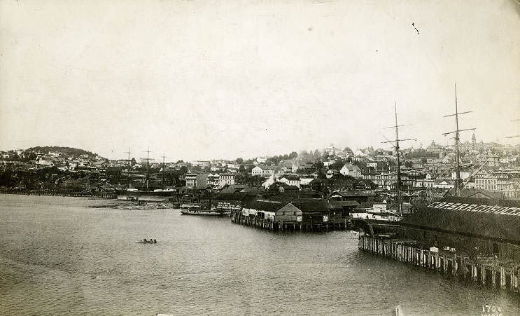 Seattle waterfront north from S. Washington Street, 1887