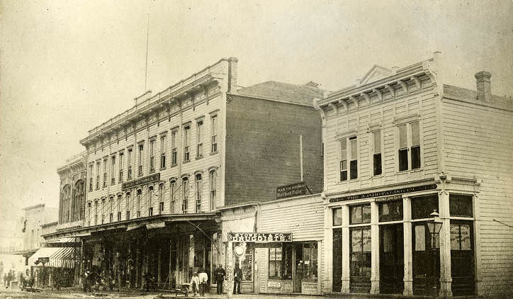 View NE from 1st Ave. S. and S. Main Street, 1880