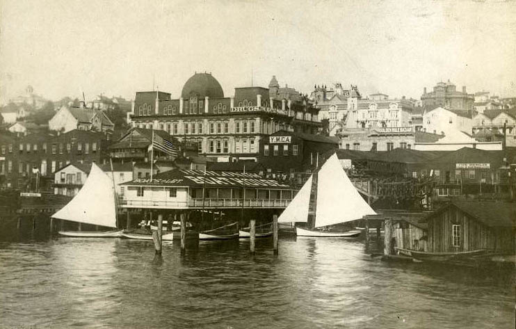 Waterfront between Madison St. and Columbia Street, 1887