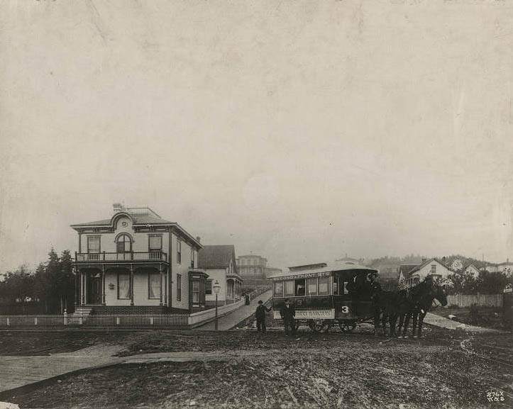 Burns House at 2nd Ave. and Pike Street, 1884