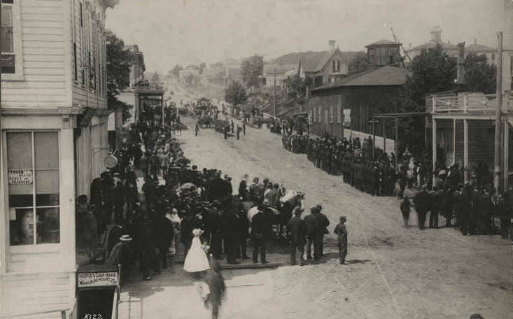 1st Ave. north from Spring St, 1885