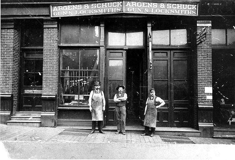 Argens and Schuck Gun and Locksmith store, 1896