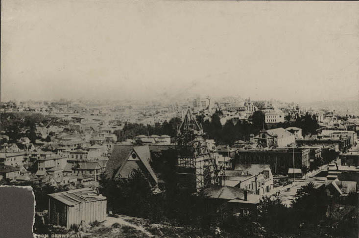 Looking south from near 3rd Ave. and Pine Street, 1890