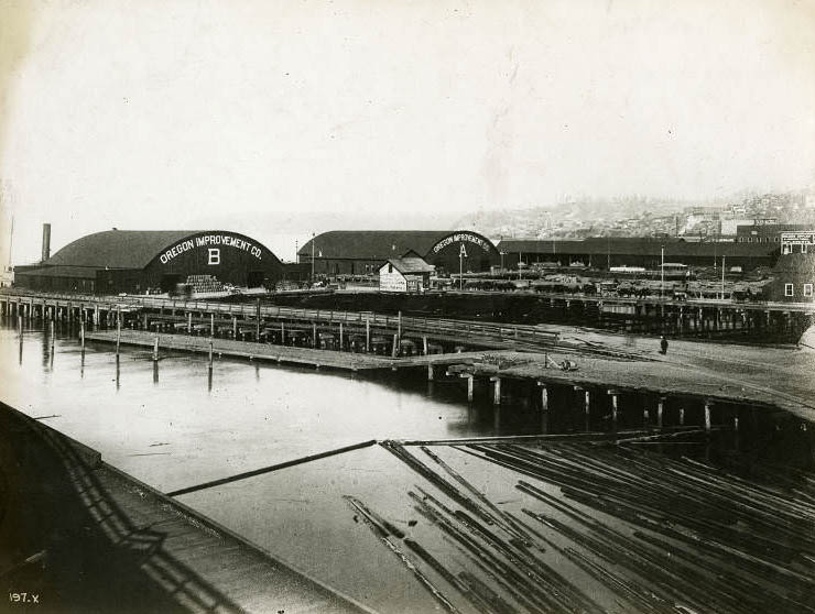 Oregon Improvement Company wharf, 1890