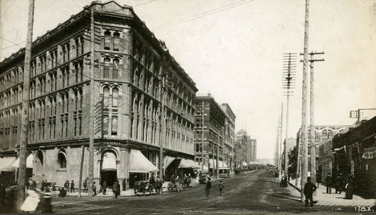 View north from James Street and Yesler Way, 1891