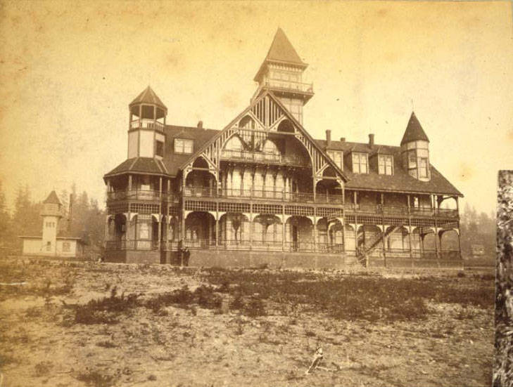 Calkins Hotel, Mercer Island, Washington, approximately 1889.