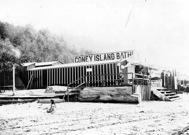 Coney Island Bathhouse on the beach at Duwamish Head, Summer 1899