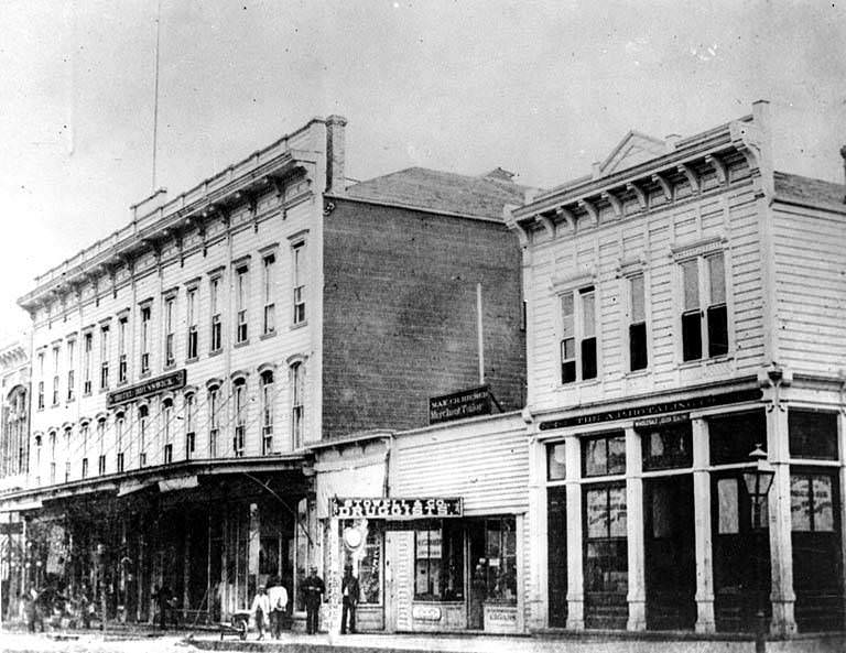 East side of 1st Ave. between S. Main Street and Yesler Way, 1882