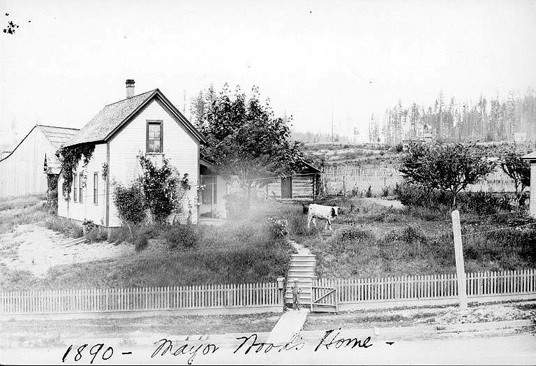 Exterior of Mayor William D. Wood house, 1890