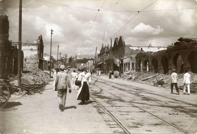 Earthquake devastation, Kingston, Jamaica, 1907