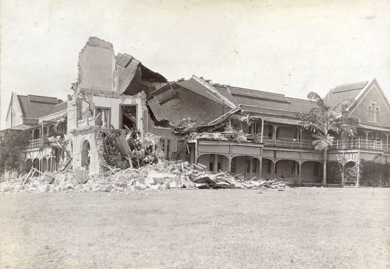Mico College after the 1907 Earthquake, Kingston, Jamaica