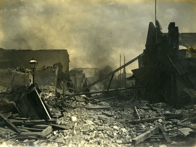Ruins after the 1907 Earthquake Damage, Kingston, Jamaica
