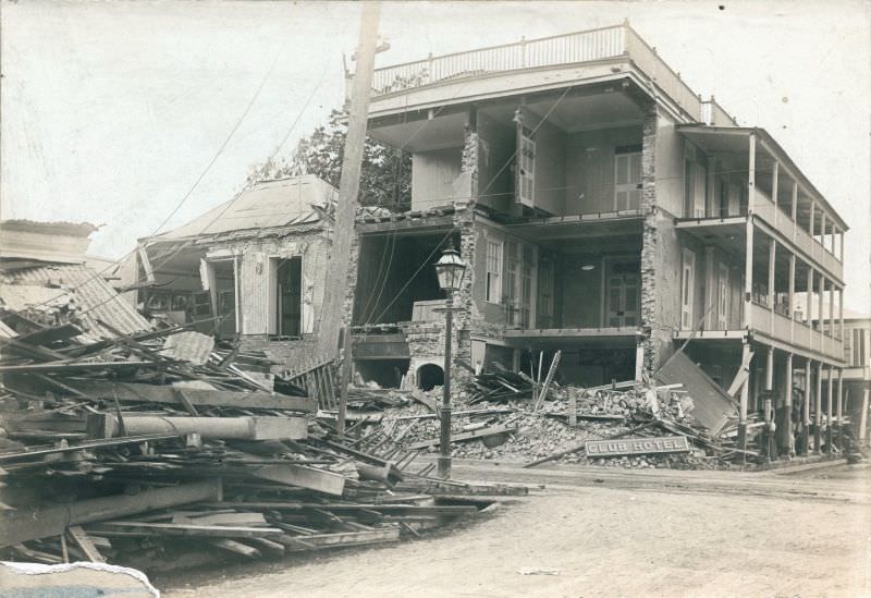 Earthquake damage, Kingston, Jamaica, 1907