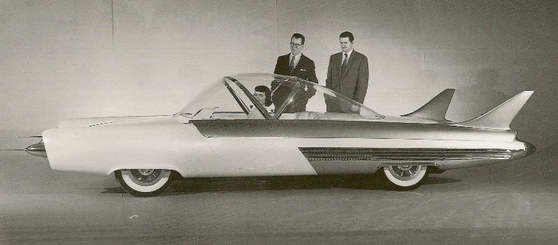 1954 Ford FX-Atmos: The Futuristic Car with Glass Dome Roof, Tail fins, and Rocket exhaust taillights