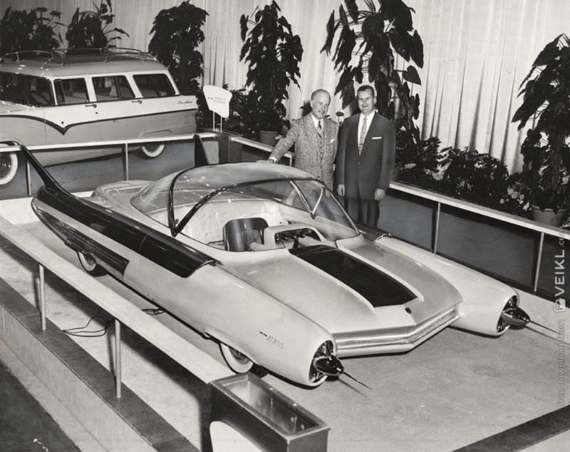 1954 Ford FX-Atmos: The Futuristic Car with Glass Dome Roof, Tail fins, and Rocket exhaust taillights