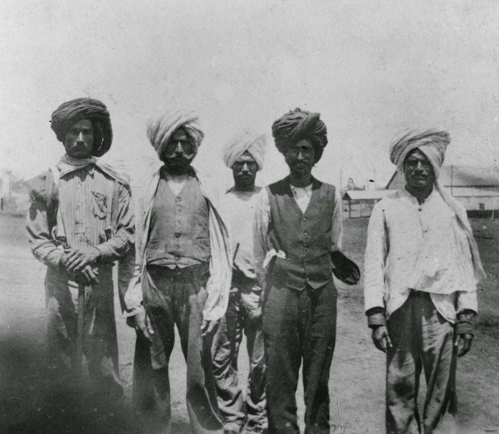 Group of Afghani men in national dress