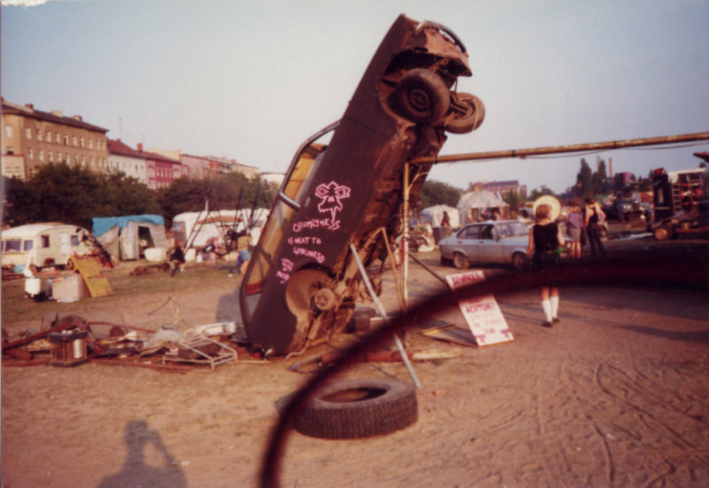 The Bizarre Artworks from Scrapped Cars by the Mutoid Waste Company from the 1980s