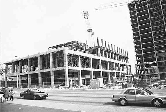 Bellevue Place under construction, Bellevue, March 12, 1988